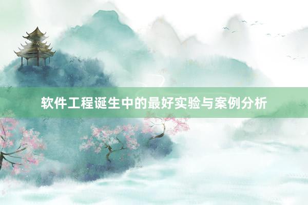 软件工程诞生中的最好实验与案例分析